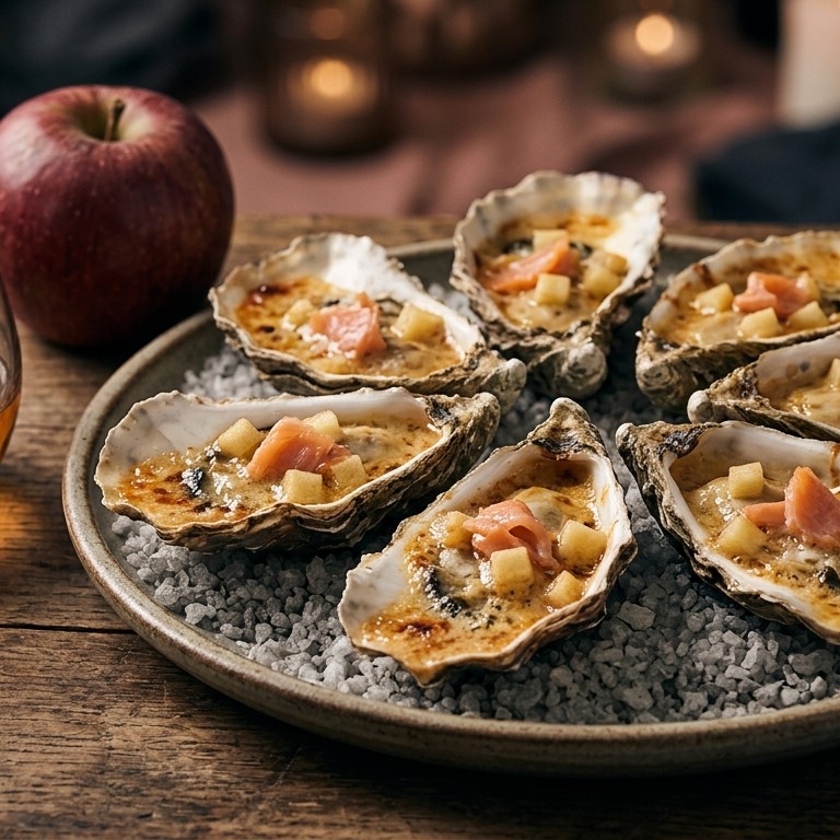 Aangeklede oesters met calvados recept