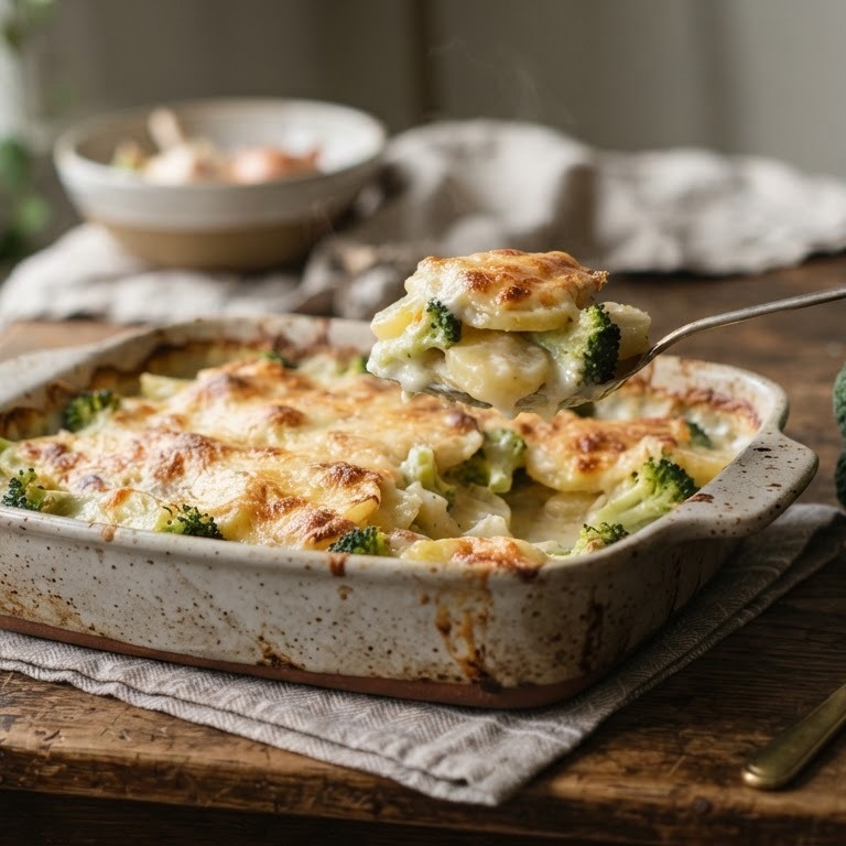 Aardappel-broccoli ovenschotel recept
