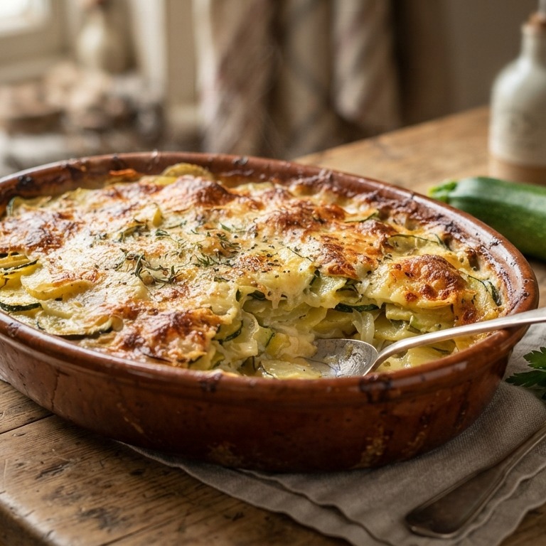 Aardappel/courgette schotel recept