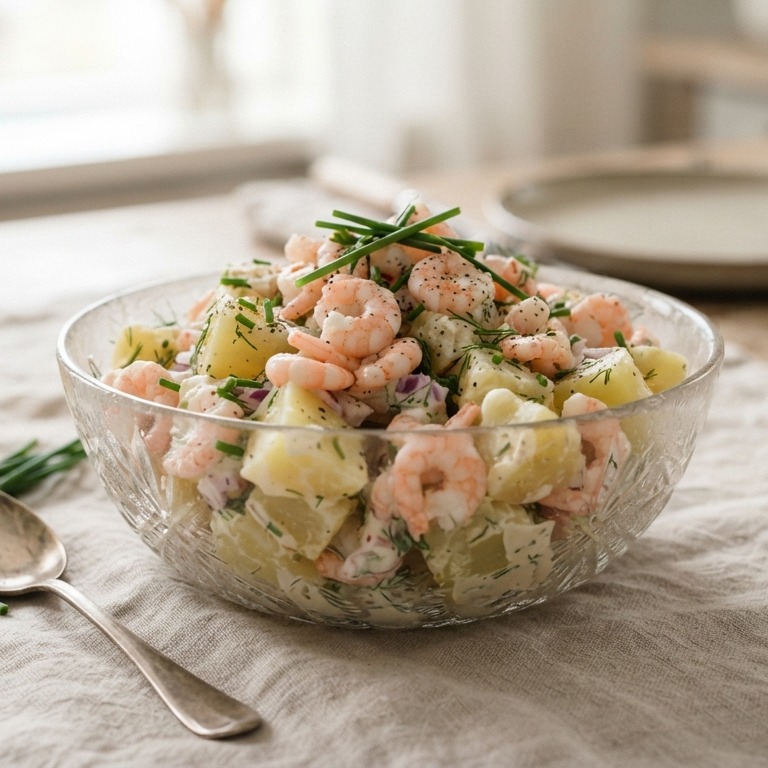 Aardappel-garnalensalade recept