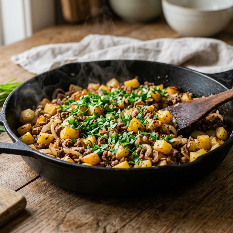 Aardappel-gehaktpannetje recept