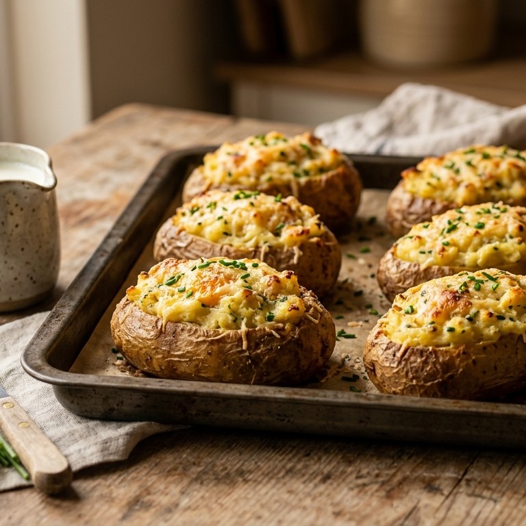 Aardappel gevuld met kaas recept