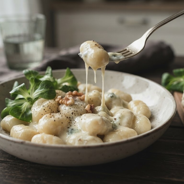 Aardappel Gnocchi di gorgonzola picante recept