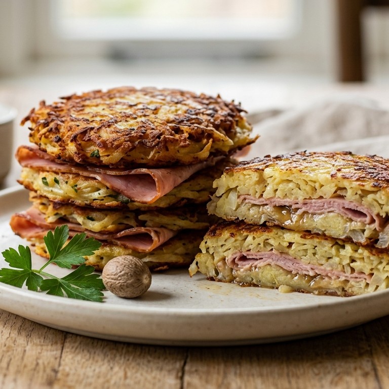 Aardappel-hamkoek recept
