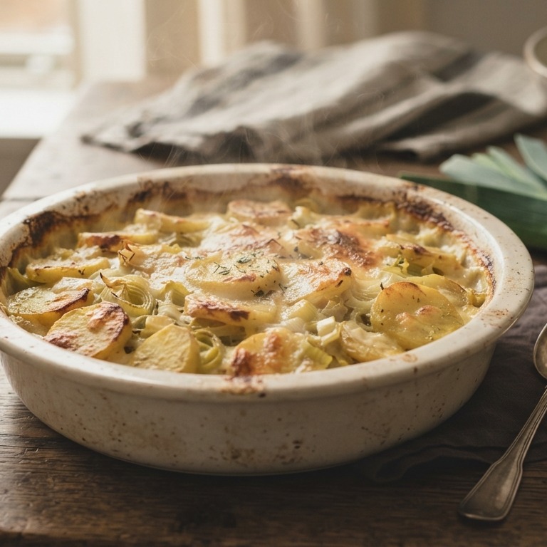 Aardappel-prei-ovenschotel recept