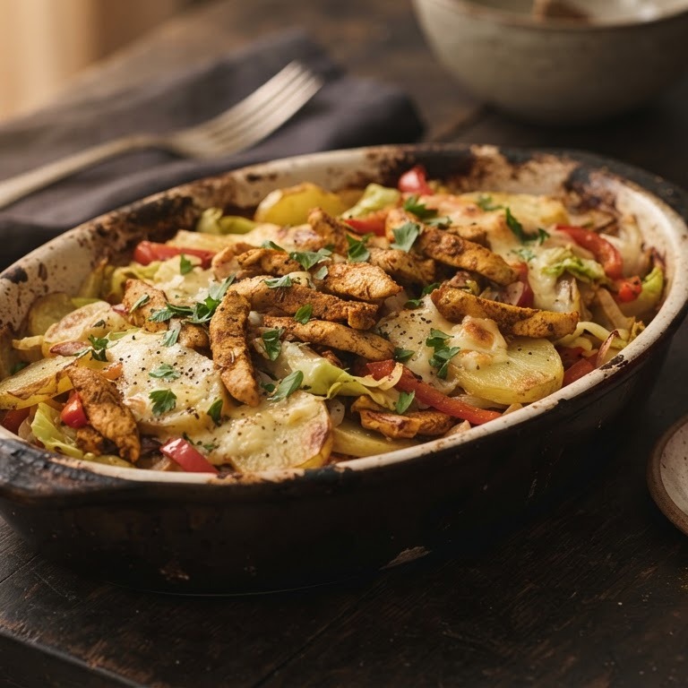 Aardappel-shoarma ovenschotel recept