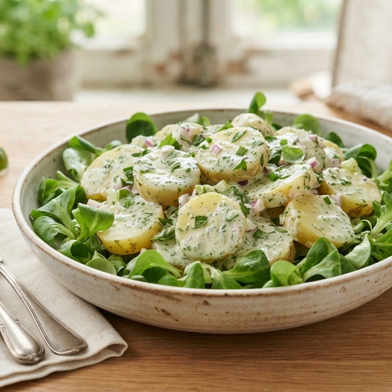 Aardappel-tuinkruidensalade recept
