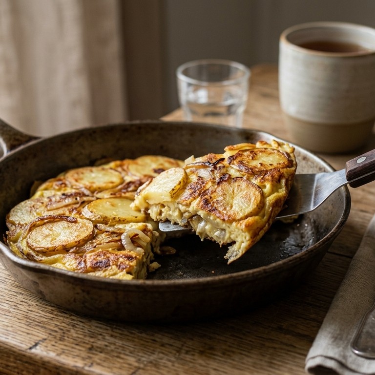 Aardappel-ui omelet recept