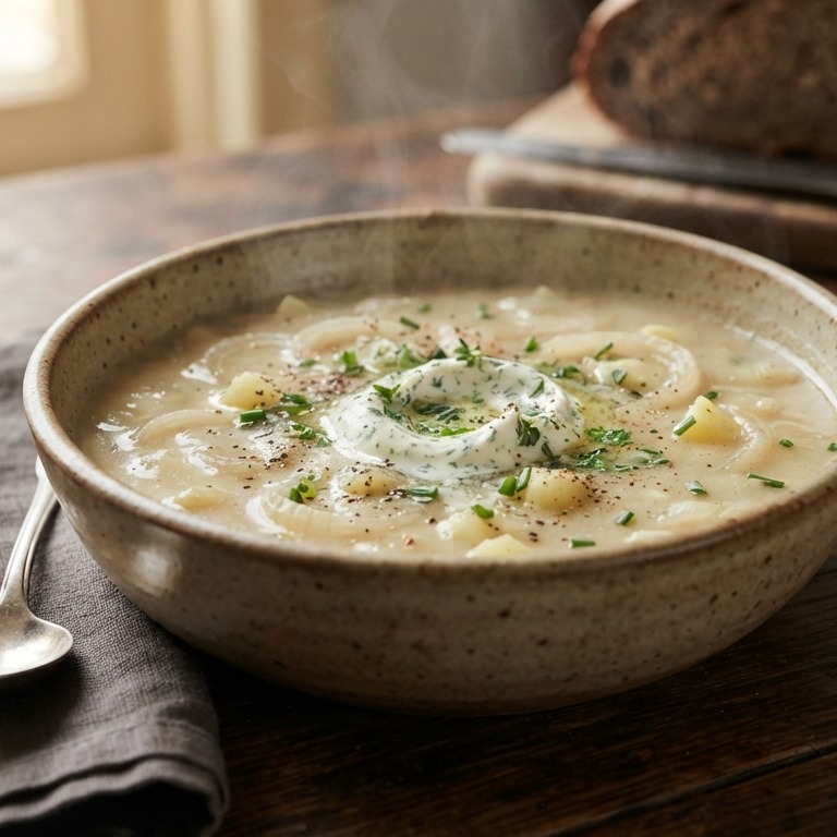 Aardappel-uiensoep recept