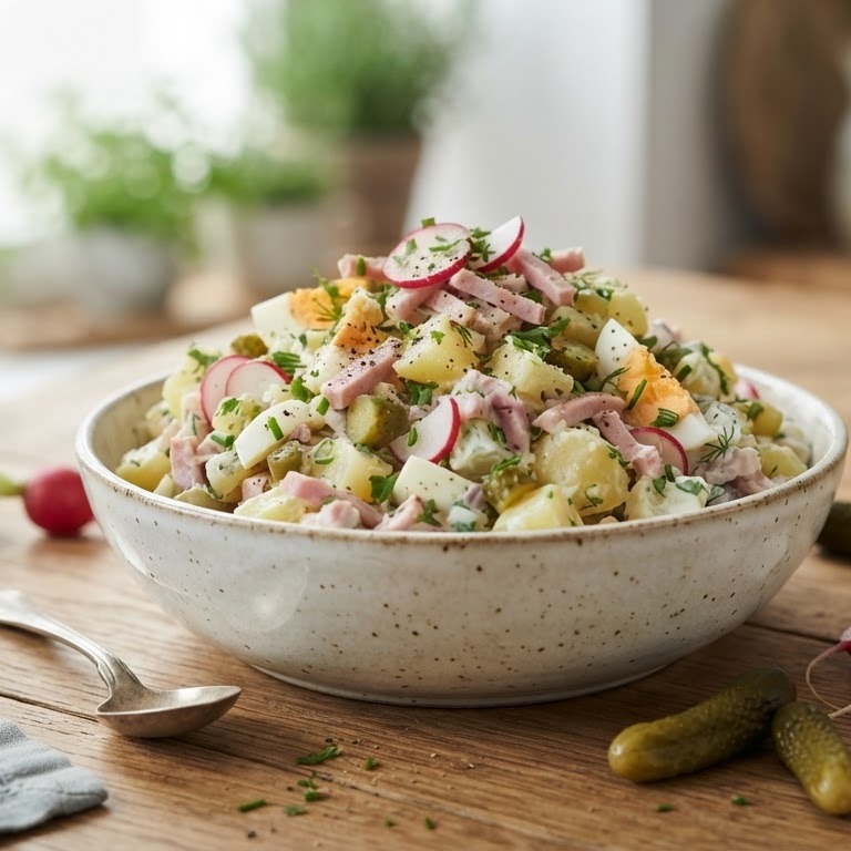 Aardappel-vleessalade recept