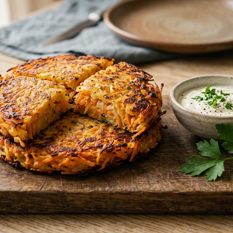Aardappel/wortelrosti recept