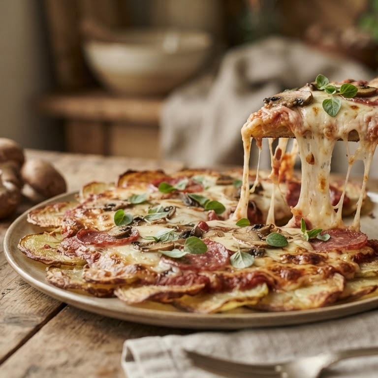 Aardappelpizza recept