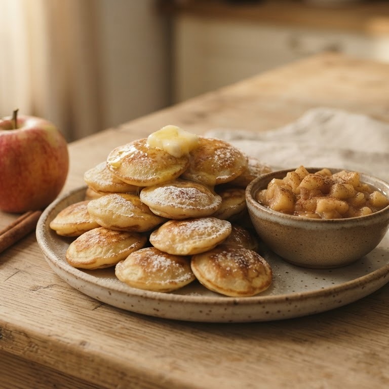 Aardappelpoffertjes met appelcompote recept