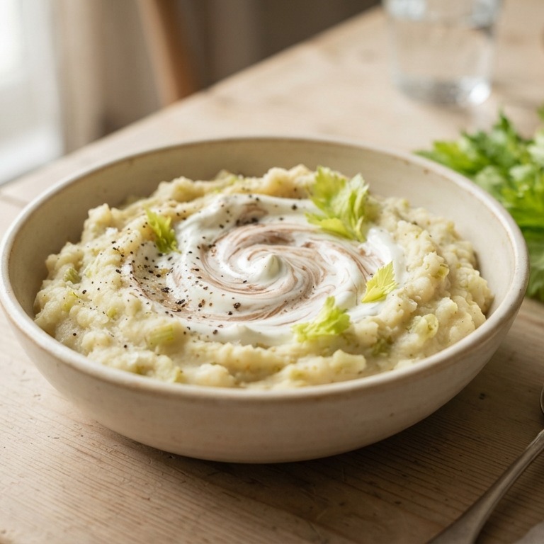 Aardappelpuree met bleekselderij recept