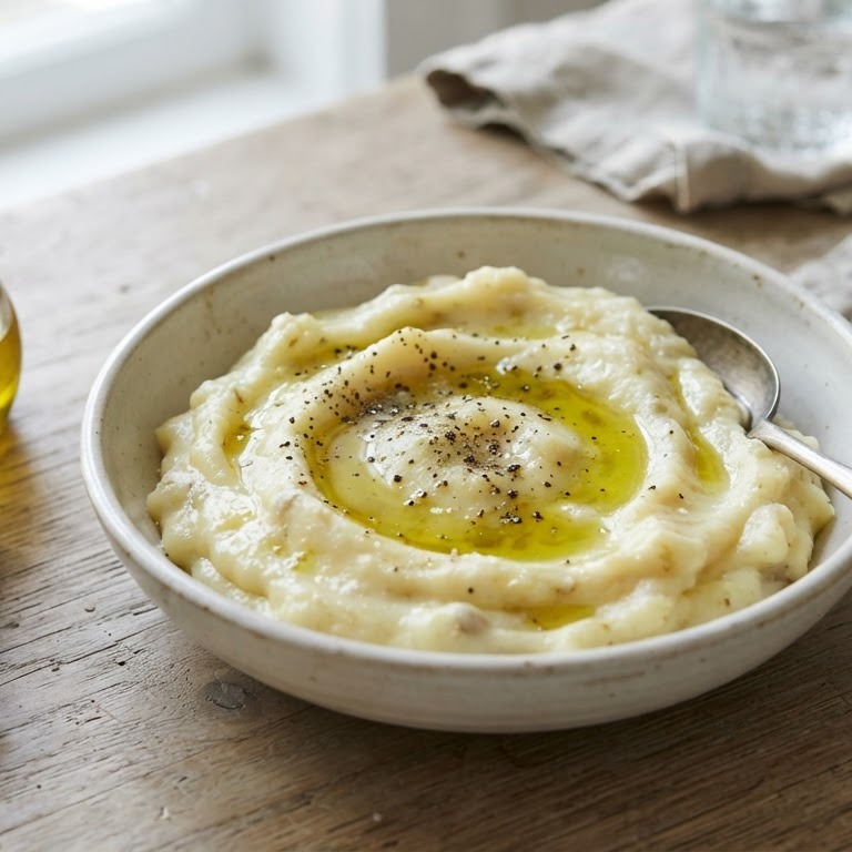 Aardappelpuree met olijfolie recept