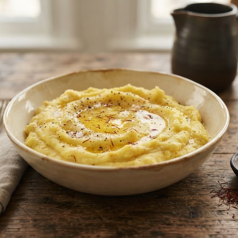 Aardappelpuree met saffraan recept