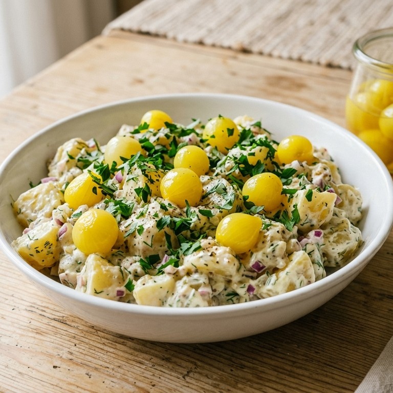 Aardappelsalade met Amsterdamse uien en peterselie recept