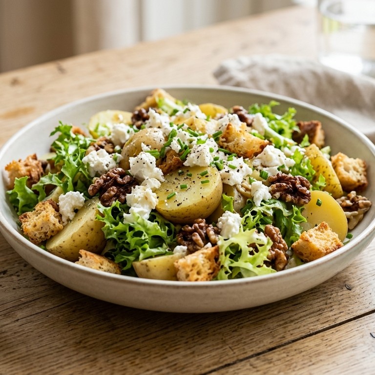Aardappelsalade met Hollandse geitenkaas recept