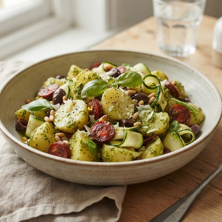 Aardappelsalade met pesto recept