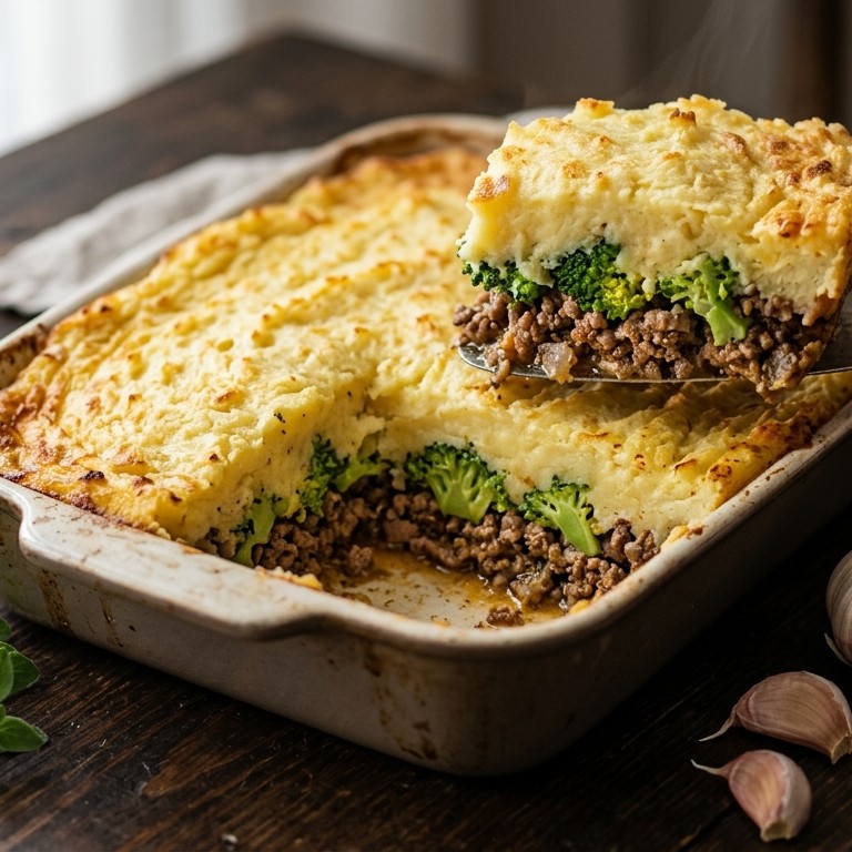 Aardappelschotel met broccoli recept