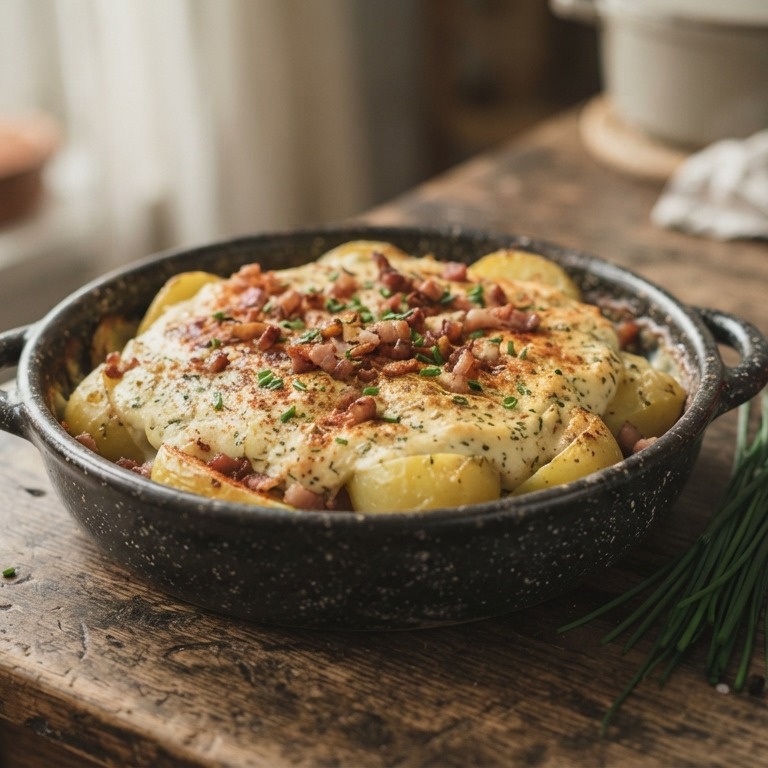 Aardappelschotel met kwark recept