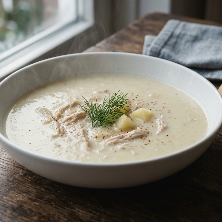 Aardappelsoep met witte wijn en dille recept