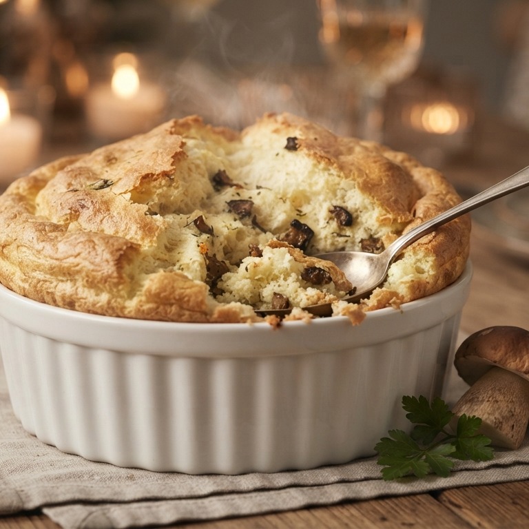 Aardappelsoufflé met eekhoorntjesbrood recept