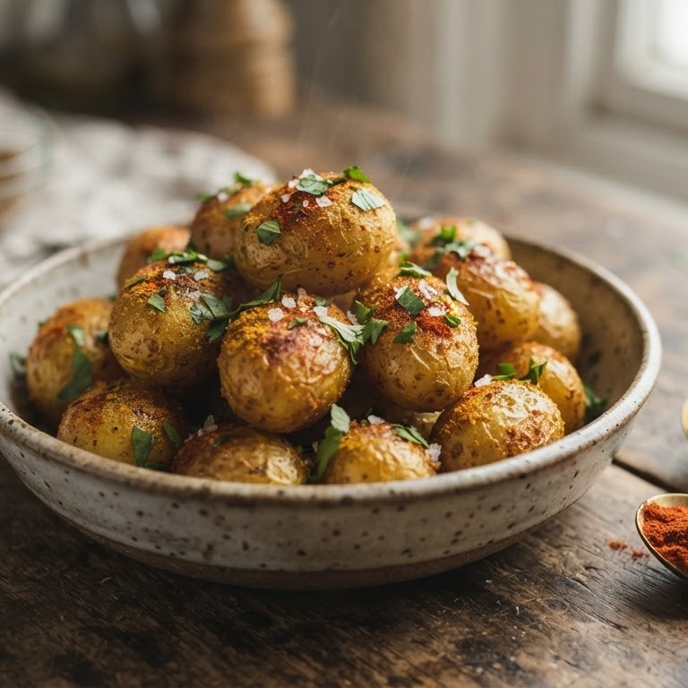 Aardappeltjes met kerrie en paprika recept