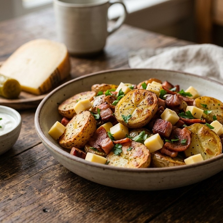 Aardappeltjes met spekjes en paprika recept