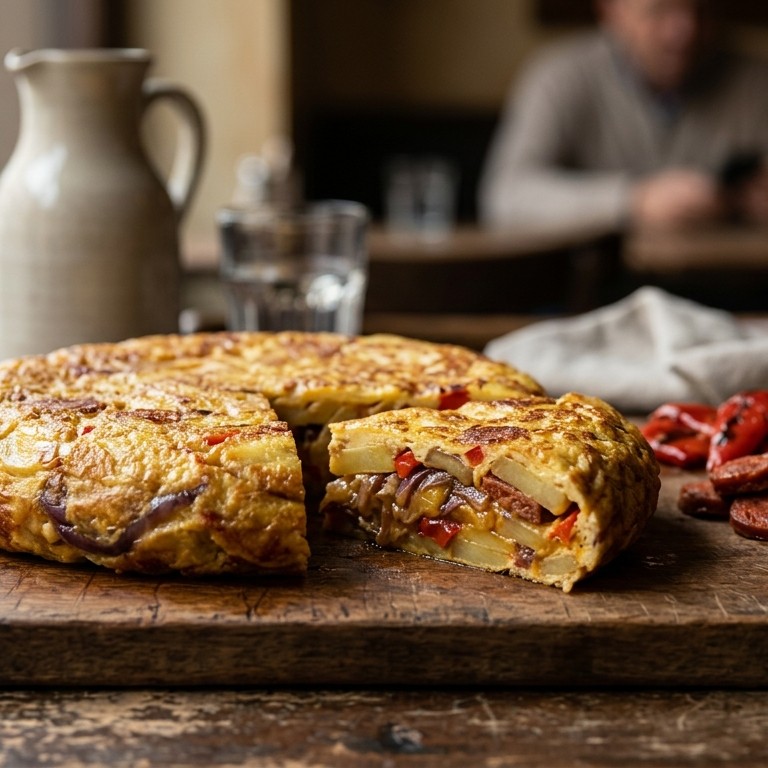 Aardappeltortilla met rode ui recept