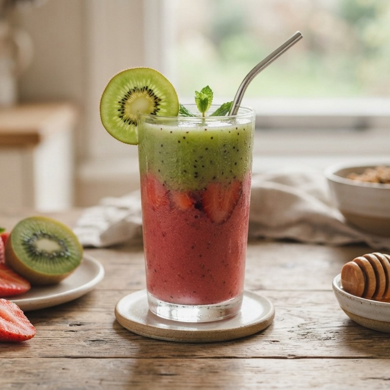 Aardbei-kiwi smoothie recept