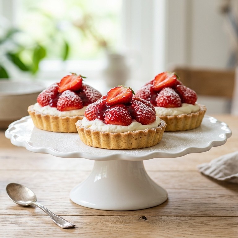 Aardbei-roomtaartjes recept
