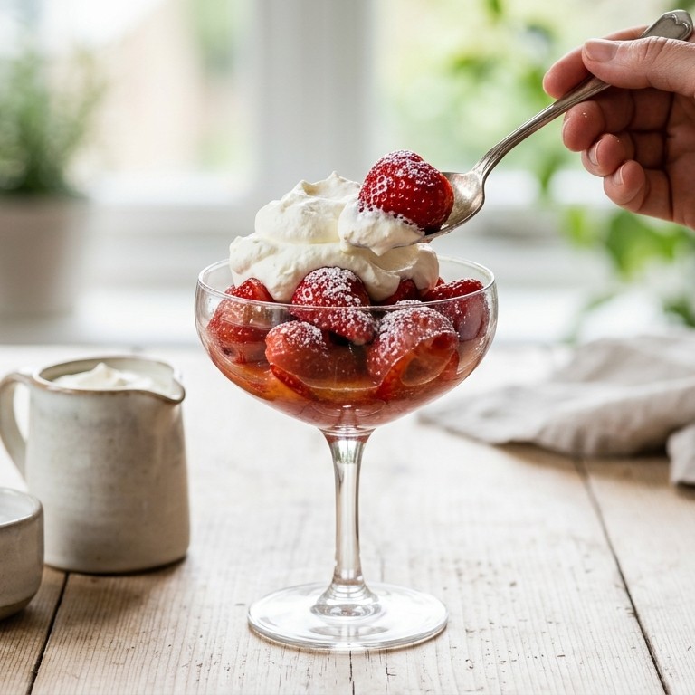 Aardbeien geparfumeerd met sinaasappel recept