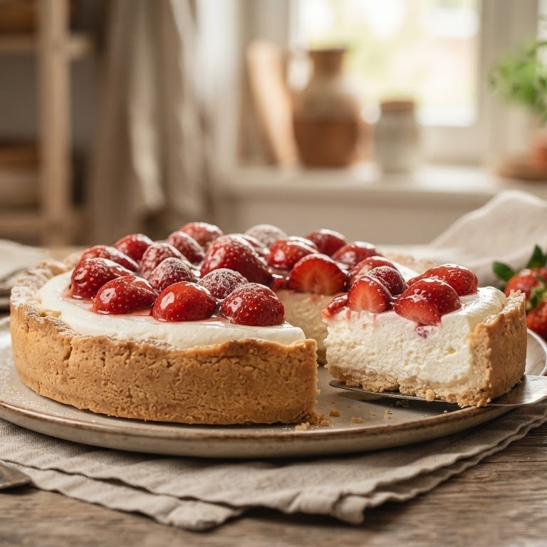 Aardbeien-kwarktaart recept