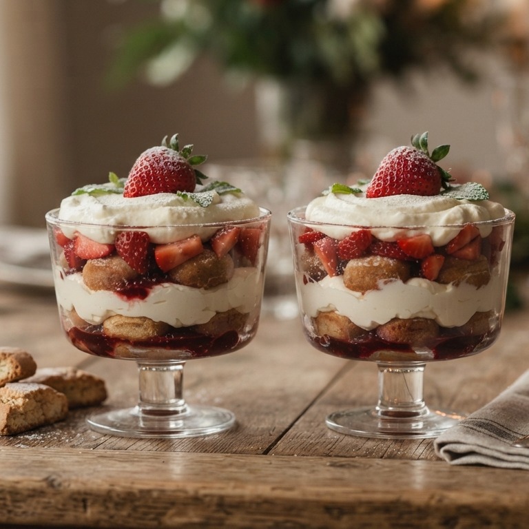 Aardbeien mascarpone trifle recept