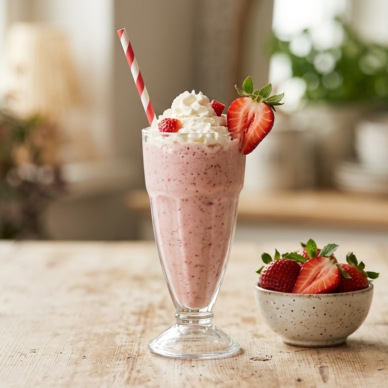 Aardbeien milkshake recept