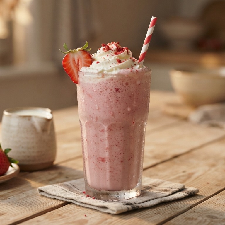 Aardbeien milkshake recept