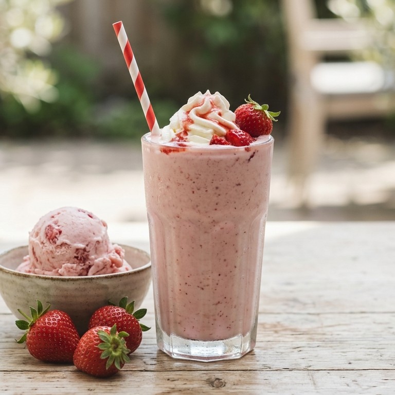 Aardbeien-milkshake recept