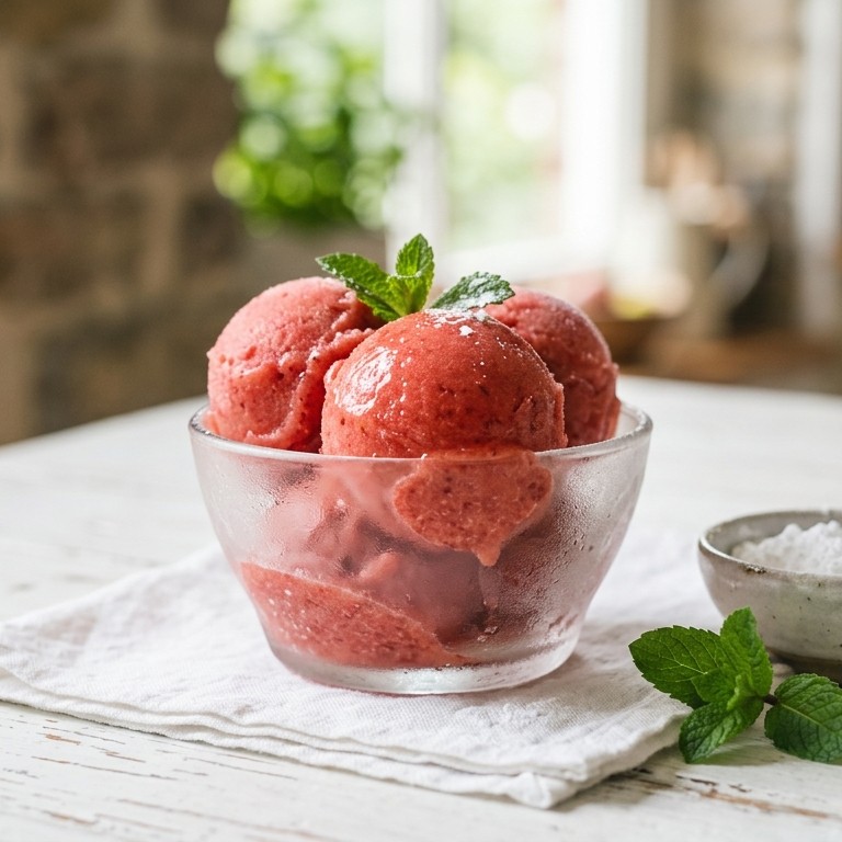 Aardbeien sorbetijs recept