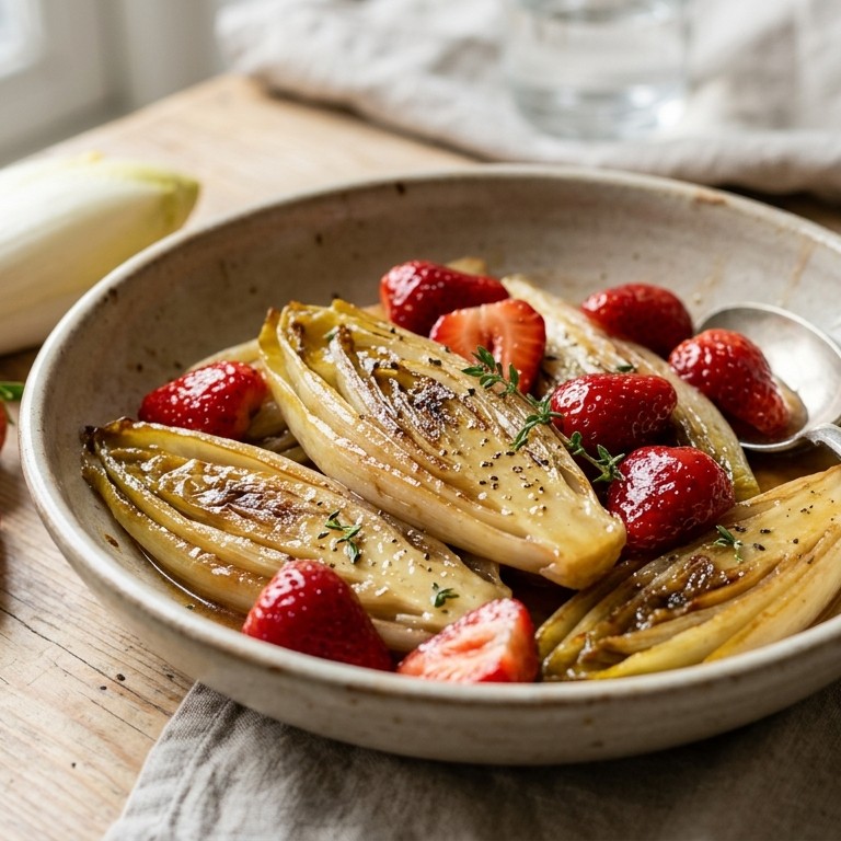 Aardbeien witlof recept