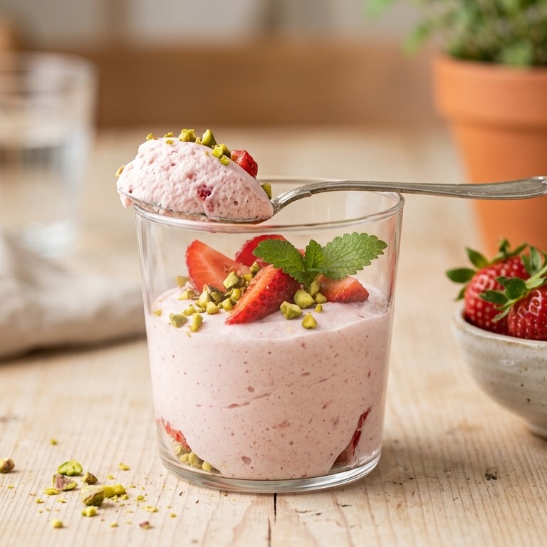 Aardbeien-yoghurtmousse recept