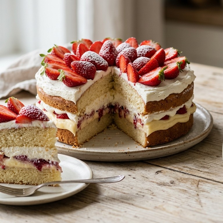 Aardbeiencake recept