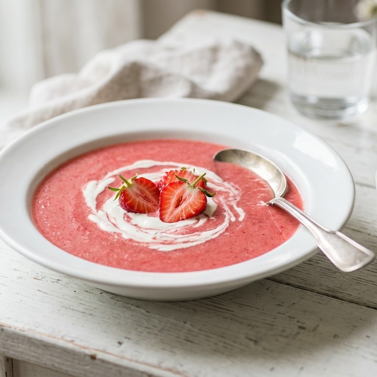 Aardbeiencremesoep recept