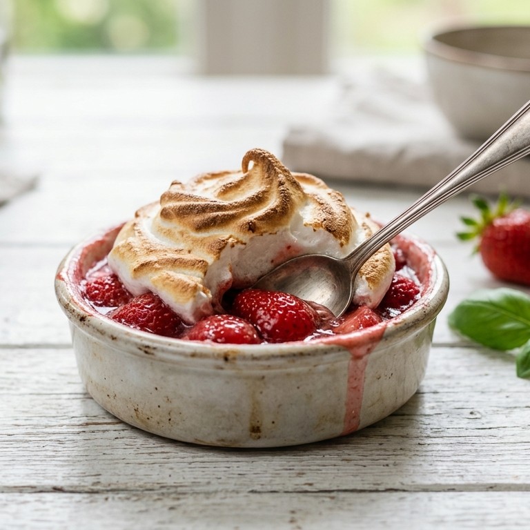 Aardbeiengratin met citroenmeringue recept
