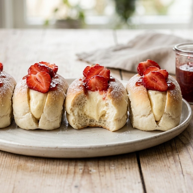 Aardbeienroombroodjes recept