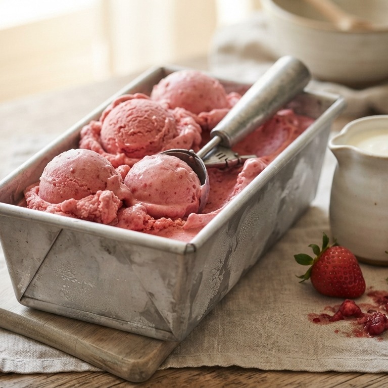 Aardbeienroomijs recept