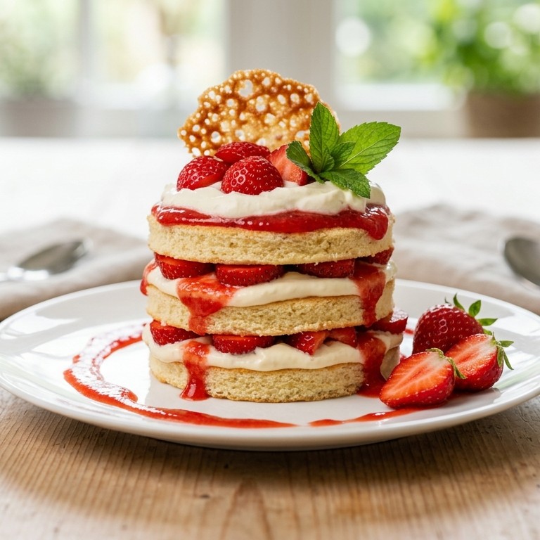 Aardbeienstapeltoetje recept