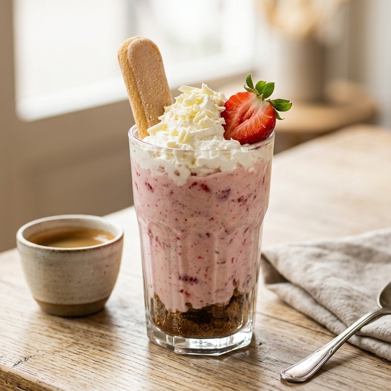 Aardbeientiramisu-smoothie recept
