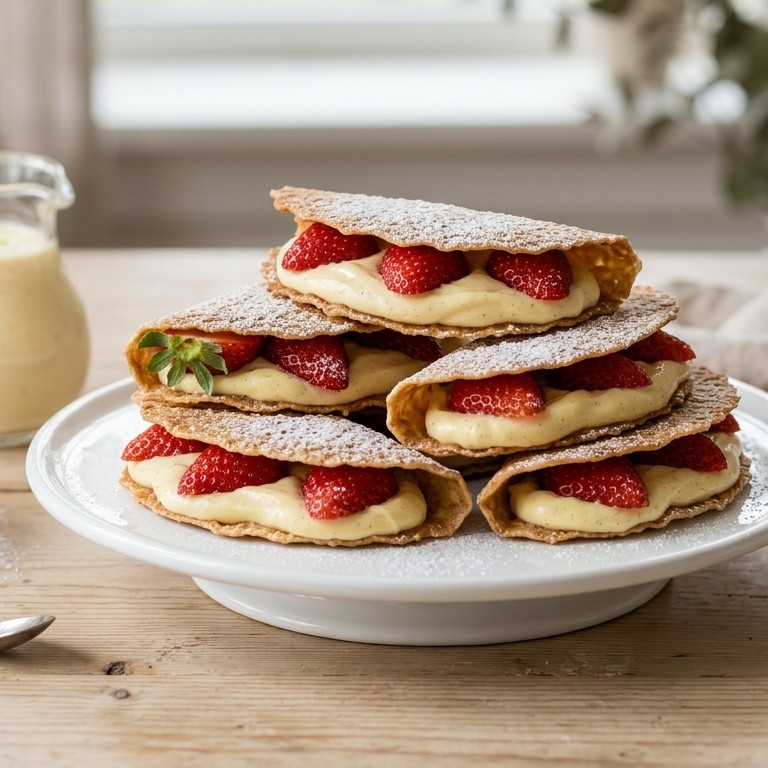Aardbeienwafeltjes met advocaatroom recept