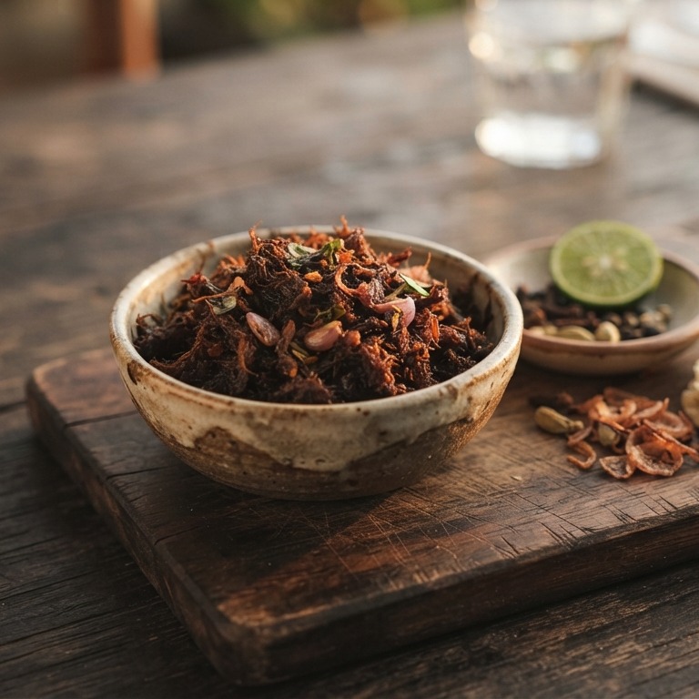 Abon Sapi  (gedroogd kruidig rundvlees) recept